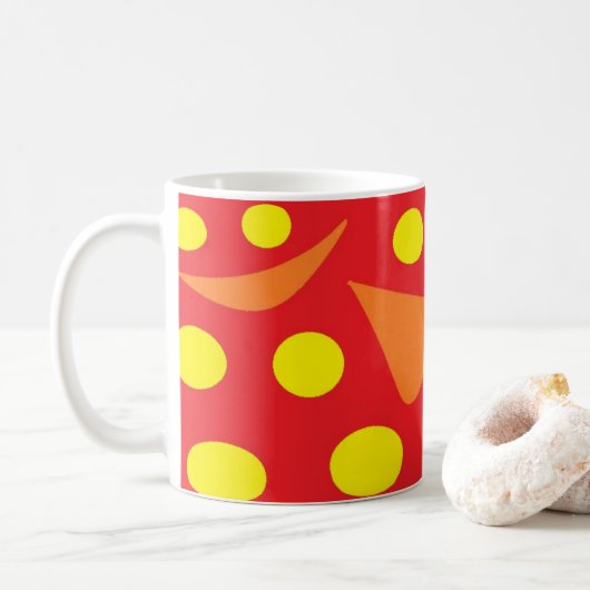 Mok : Abstract : kleur van gedachten (Met donut)