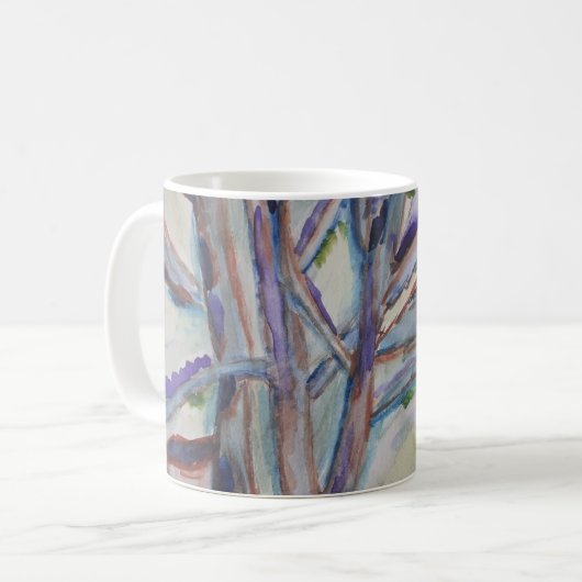 Mok abstracte bomen (Voorkant links)