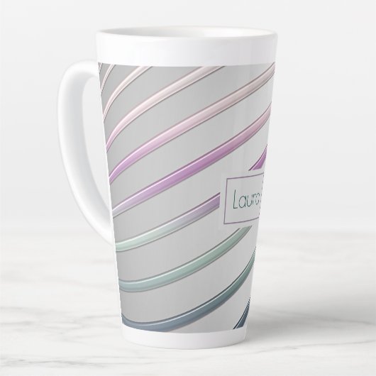 Mok abstracte gradiëntlijnen koffie (Linkerhoek)