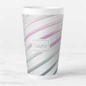 Mok abstracte gradiëntlijnen koffie (Voorkant)