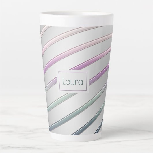 Mok abstracte gradiëntlijnen koffie (Voorkant)