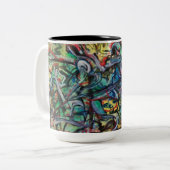 Mok abstracte koffie of thee door ValAries (Voorkant links)