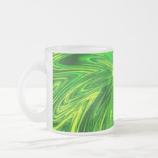 Mok Abstracte Lijnen Groene Bloem (Links)