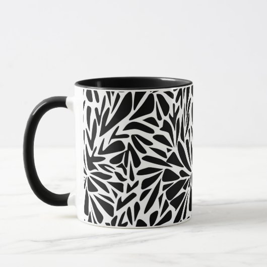 Mok Abstracte moderne, naadloze monochrome florale (Links)