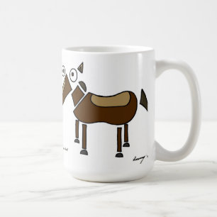 Mok abstracte paarden