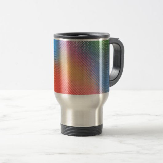Mok, "ABSTRACTE RAINBOW COLORS" Reisbeker (Voorkant rechts)