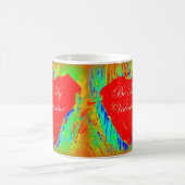 mok abstracte rode hartkoffie (Center)