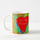 mok abstracte rode hartkoffie (Links)