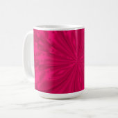 Mok abstracte vlinder frambozenroze koffie (Voorkant links)