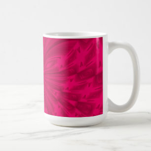 Mok abstracte vlinder frambozenroze koffie