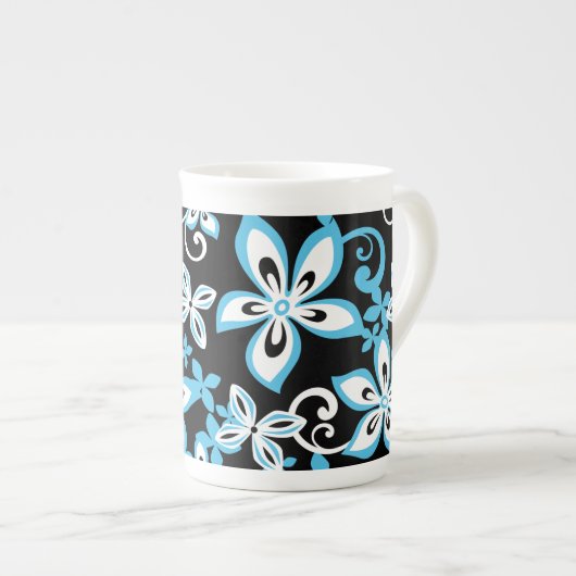 MOK ALOHA HAWAII (BLACK/BLUE) BONE CHINA (Voorkant rechts)
