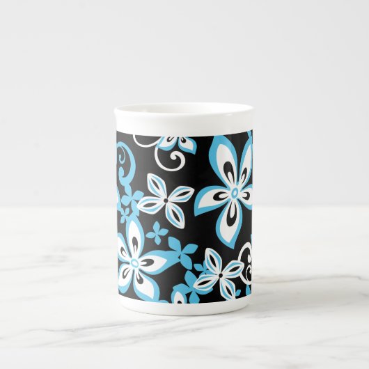 MOK ALOHA HAWAII (BLACK/BLUE) BONE CHINA (Voorkant)
