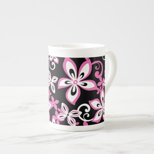 MOK ALOHA HAWAII (BLACK/PINK) BONE CHINA (Voorkant rechts)
