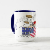MOK - Amerika 250 - Rood/Wit/Blauw - Drumstel #2 (Voorkant links)
