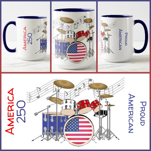 MOK - Amerika 250 - Rood/Wit/Blauw - Drumstel #2