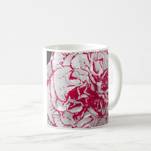 Mok - Anjer in rood en wit (Voorkant rechts)