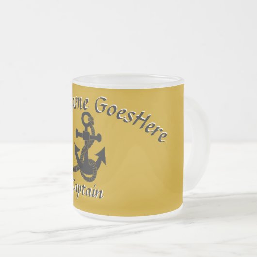 Mok - Anker met Curved Text in Black (Voorkant rechts)