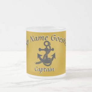 Mok - Anker met Curved Text in Black