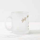 Mok - Anker met Curved Text in Gold (Links)