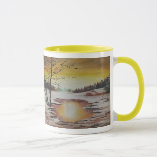 Mok Ann Hayes Painting Winter Scene (Rechts)