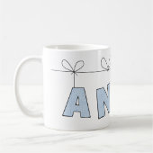 Mok Anna Schattige Letters Met Hart Naam (Links)