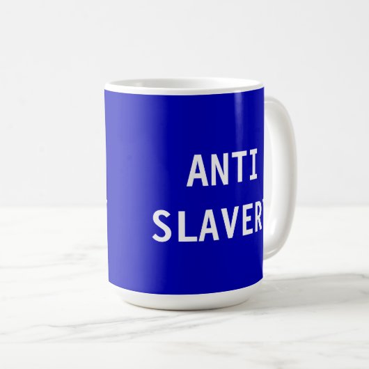 Mok Anti-slavery Blue (Voorkant rechts)