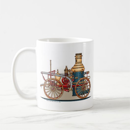 Mok Antiek brandweerstoomstuwdamp (Links)