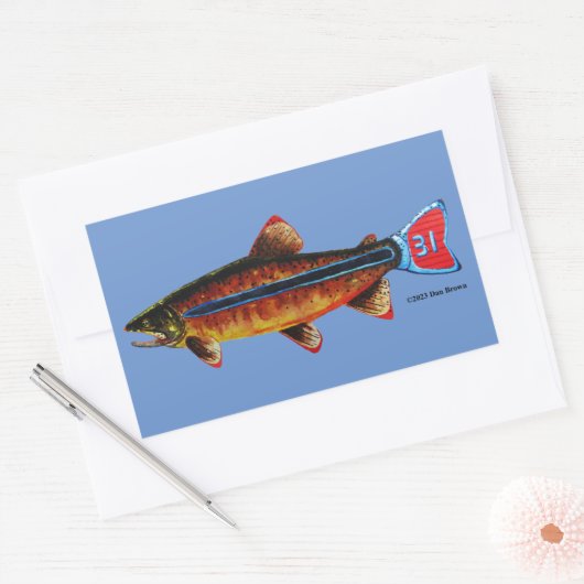 Mok Apache Trout Rechthoekige Sticker (Envelop)