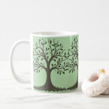 🌳 Mok Arbre de Vie Lichtgroene Keramiek