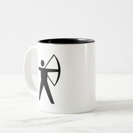 mok "Archery" Pictogram (Voorkant links)