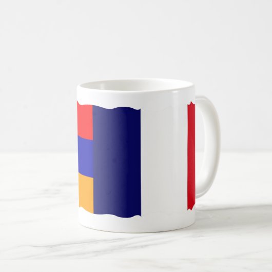 Mok Armeense en Franse vlag Coffee (Voorkant rechts)