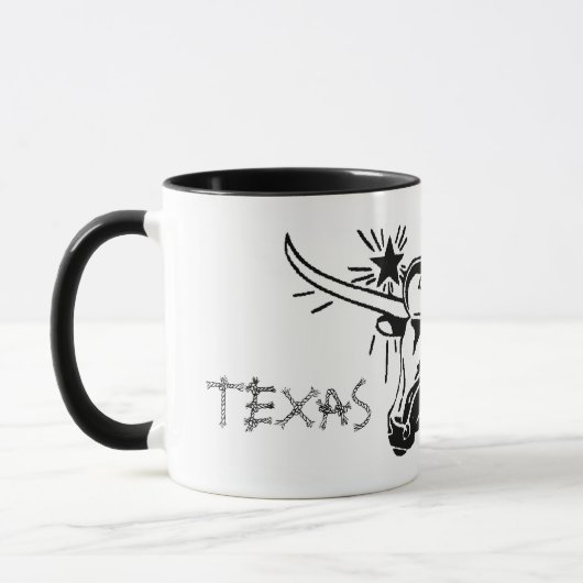 Mok Austin Texas Longhorn-keramiek (Links)