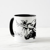Mok Austin Texas Longhorn-keramiek (Voorkant links)