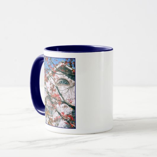 mok "Autumn Leaves with Blue Sky" (Voorkant links)