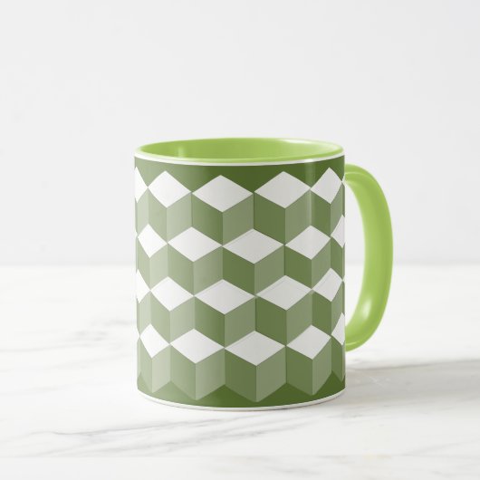 Mok - Babyblokpatroon in drie schaduwen (Voorkant rechts)