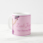 Mok Ballerina dansdochter roze & auburn girl (Voorkant links)