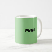 Mok - Baseball Player met naam op groen (Voorkant rechts)