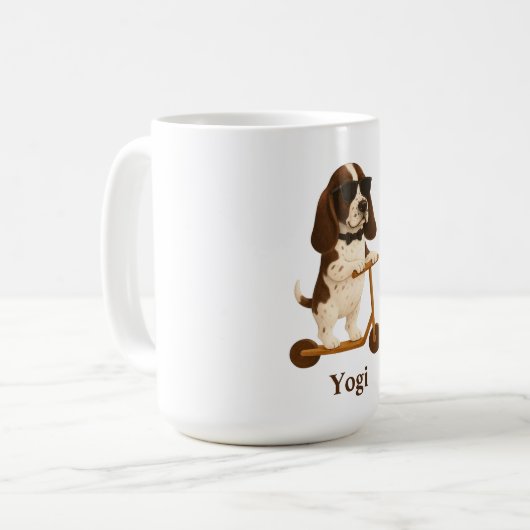 Mok Basset Hound Scooter (Voorkant links)