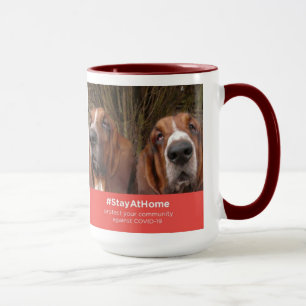 Mok Basset Hounds Blijf thuis