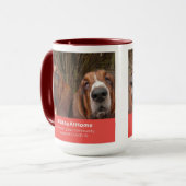 Mok Basset Hounds Blijf thuis (Voorkant links)