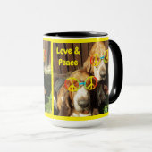 Mok Basset Hounds Liefde & Vrede (Voorkant rechts)