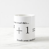 Mok: Bedankt voor je wiskunde leraar Koffiemok (Center)