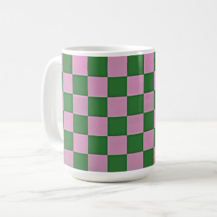 Mok beker roze en groene retro