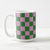 Mok beker roze en groene retro (Links)