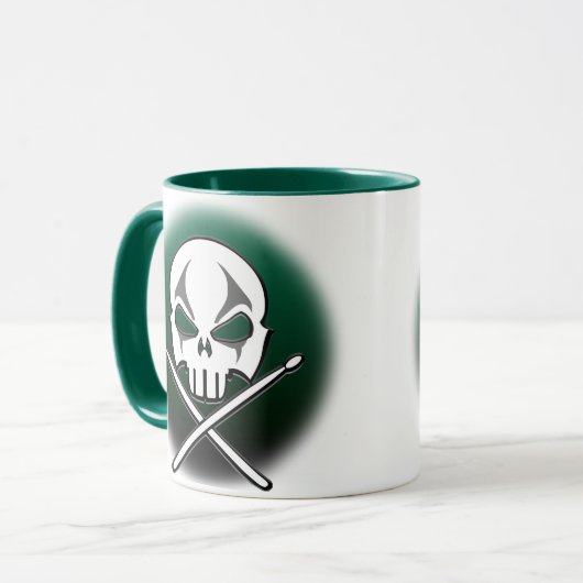 Mok bekertje met stevige metalen drummers (Voorkant links)