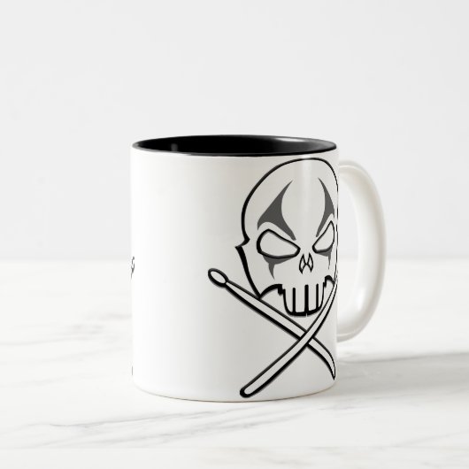 Mok bekertje met stevige metalen drummers (Voorkant rechts)