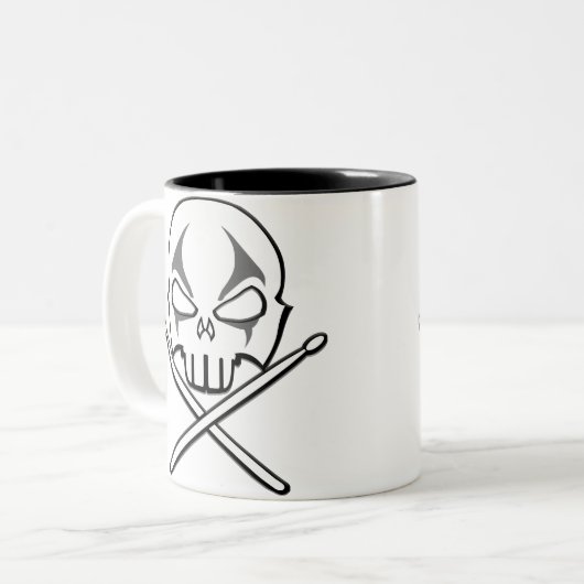 Mok bekertje met stevige metalen drummers (Voorkant links)