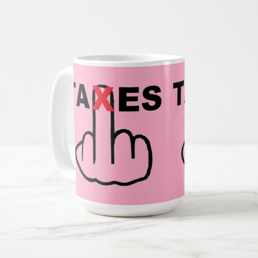 Mok belastingen te hoog (Voorkant links)