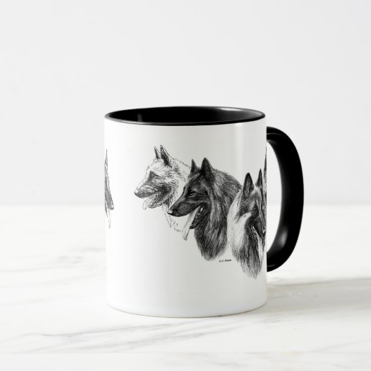 Mok Belgische Shepherd Sheepdog Tervuren Malinois (Voorkant rechts)