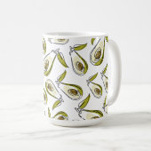 Mok beschikt over een schattige avocado. (Voorkant rechts)